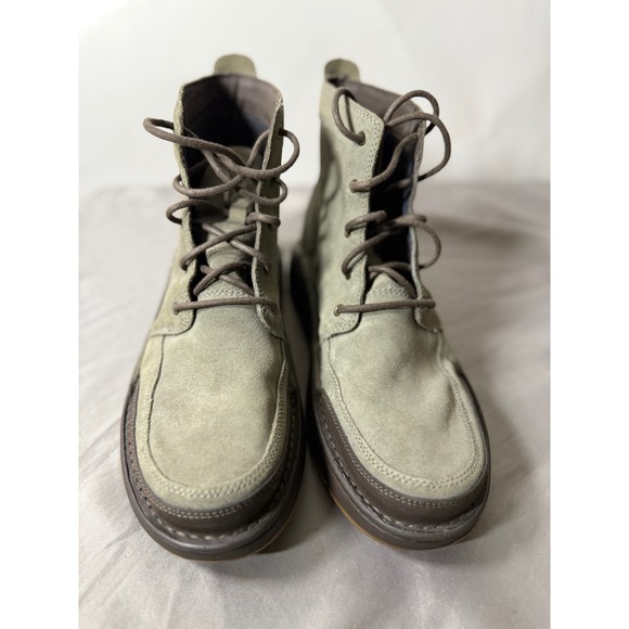 Chaco Waterproof Suede Lace Up Ankle Boots Men US 10.5 EU 43 Gray Vibram Sole - Picture 2 of 8